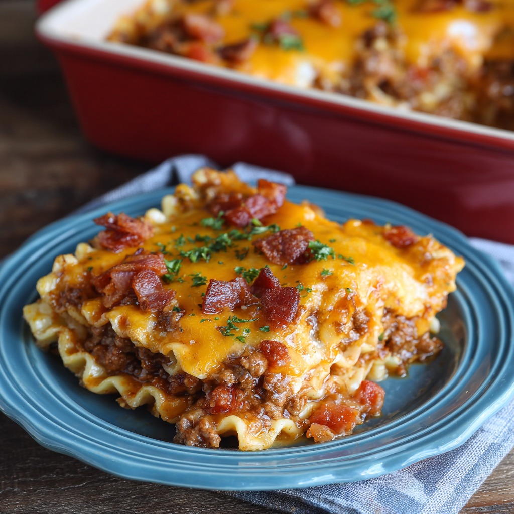 bacon cheeseburger lasagna recipe