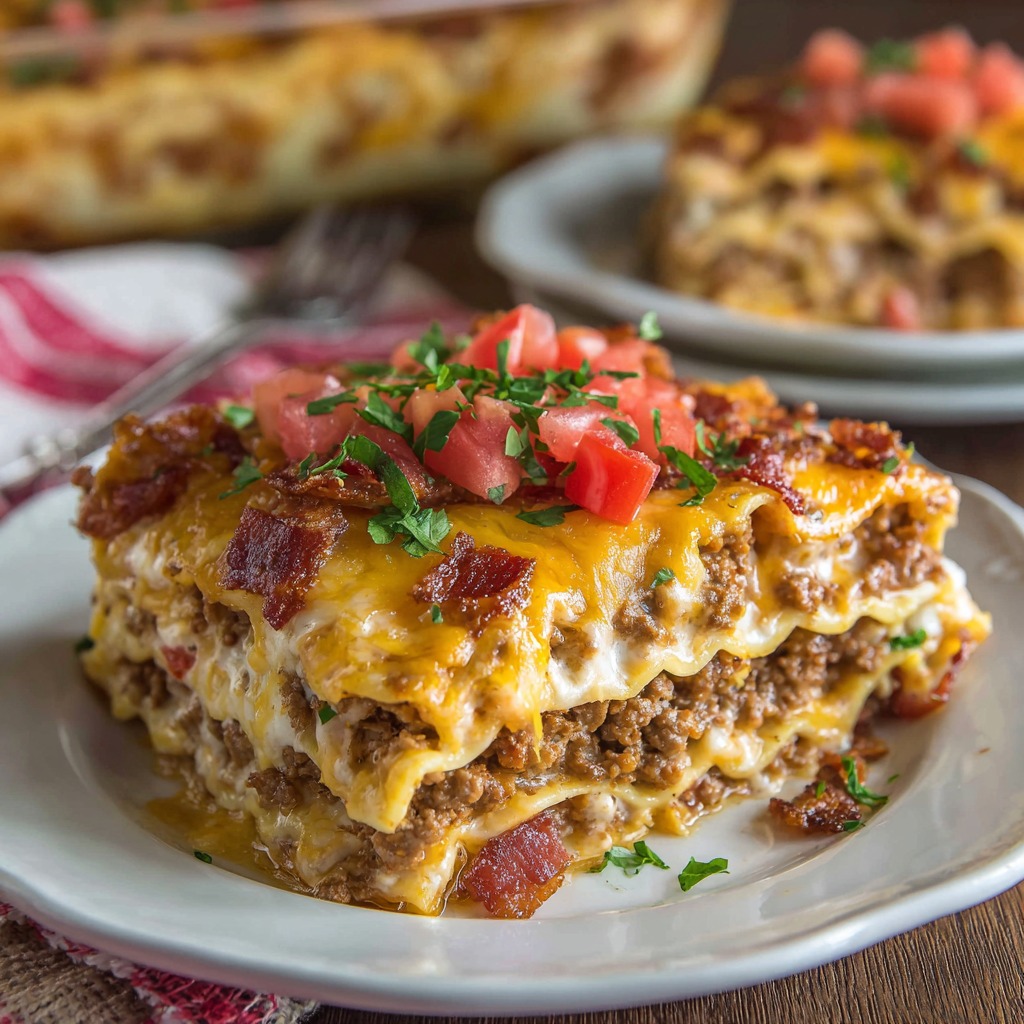 bacon cheeseburger lasagna recipe