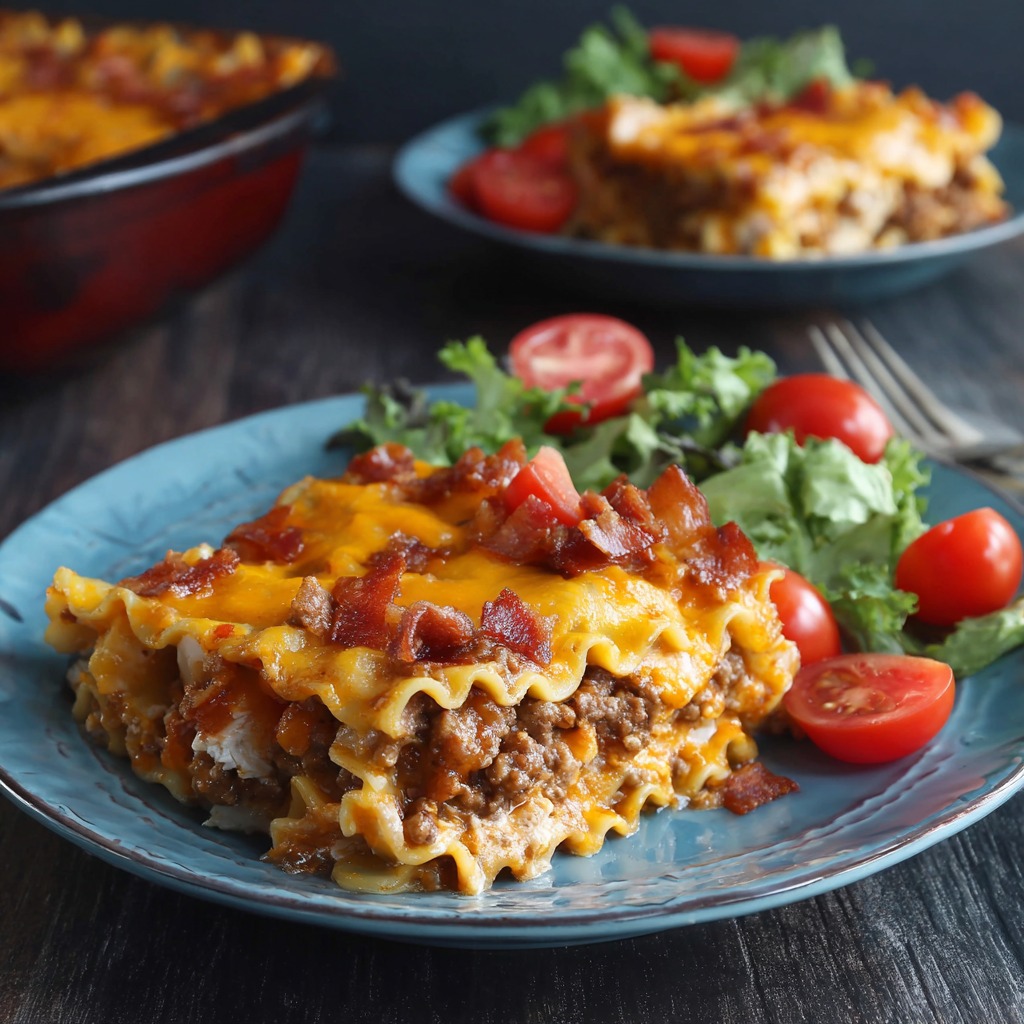 bacon cheeseburger lasagna recipe