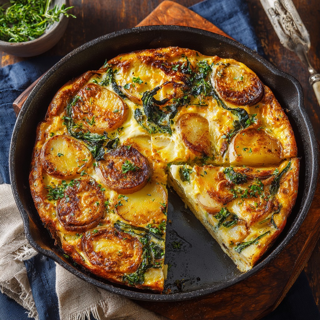 Turnips and Potatoes Frittata Recipe