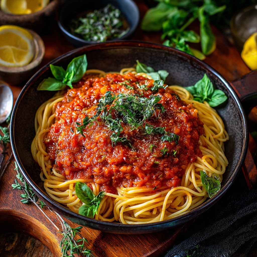 Mediteranean Farm Houe Spaghetti Sauce Recipe
