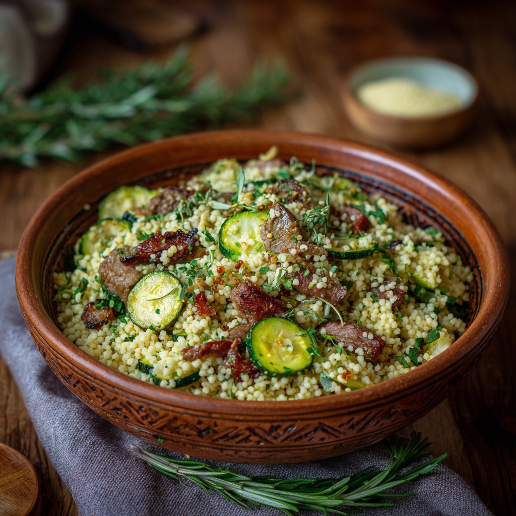 French Couscous Recipe With Zucchini and Lamb