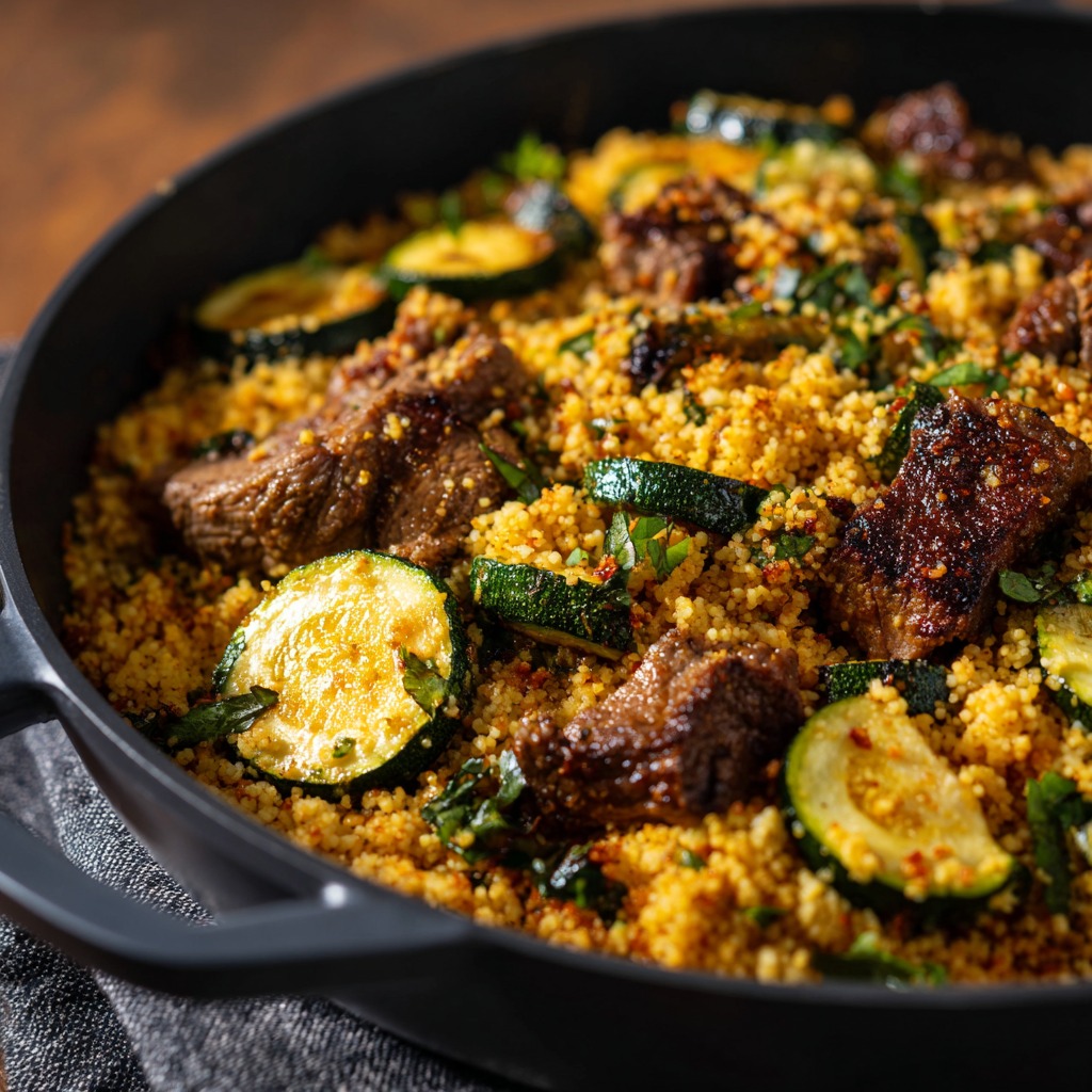French Couscous Recipe With Zucchini and Lamb