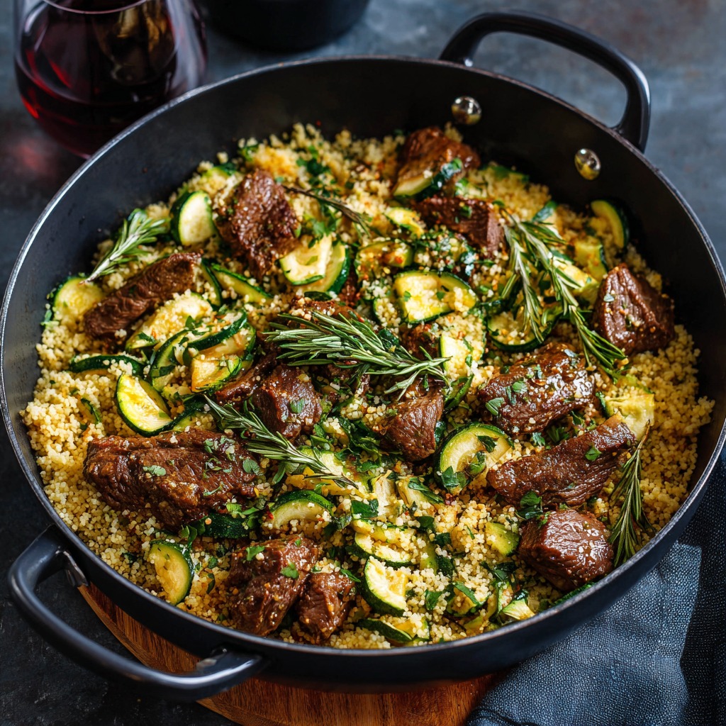 French Couscous Recipe With Zucchini and Lamb