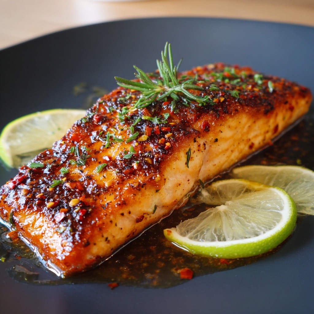 Hot Honey Air Fryer Salmon​