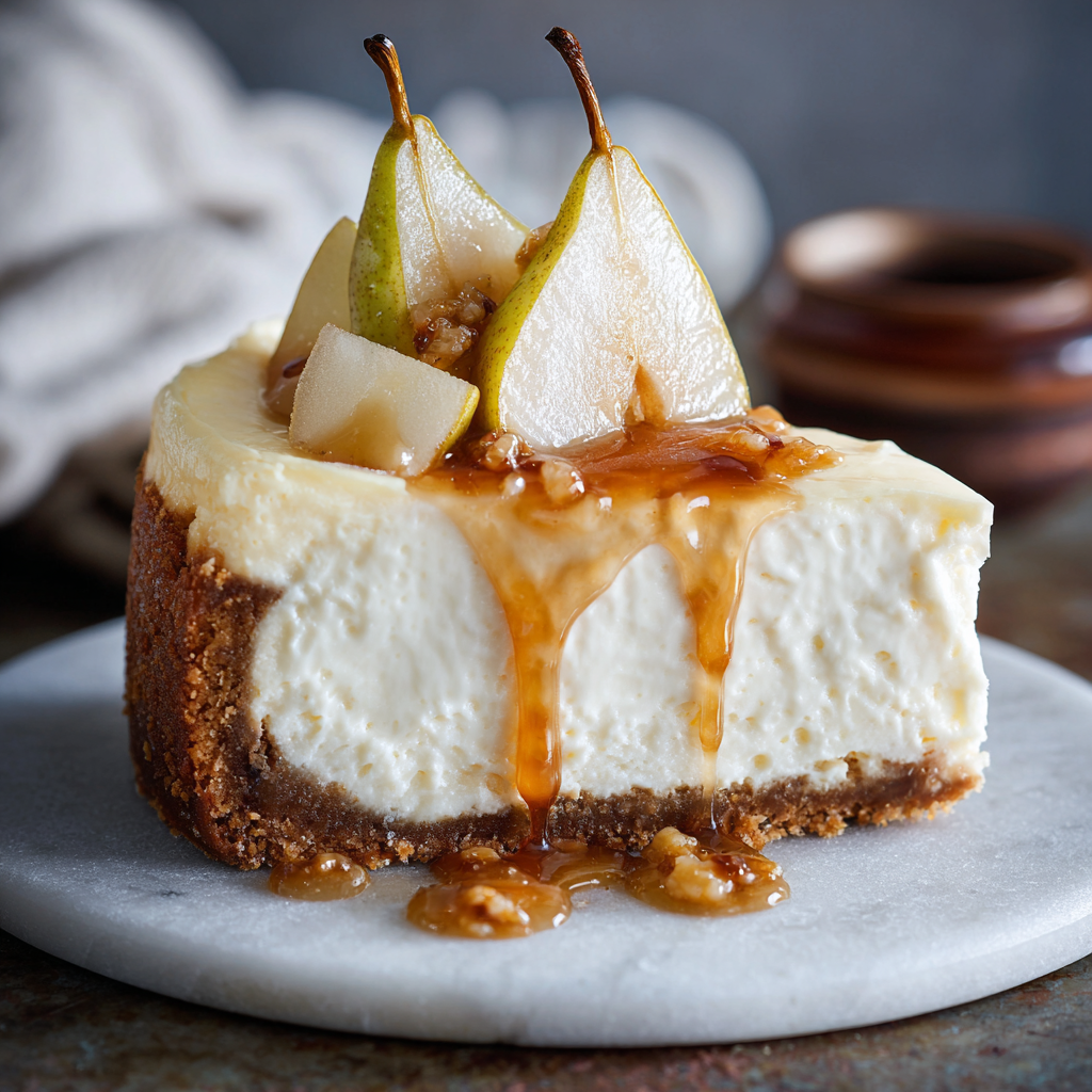 Ginger Pear Cheesecake Recipe​