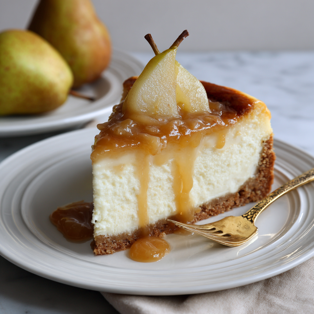 Ginger Pear Cheesecake Recipe​