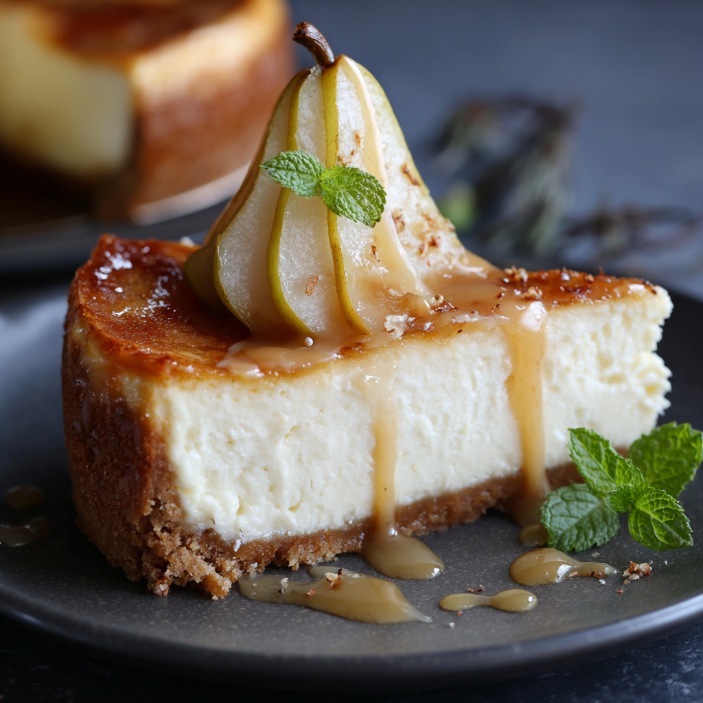 Ginger Pear Cheesecake Recipe​