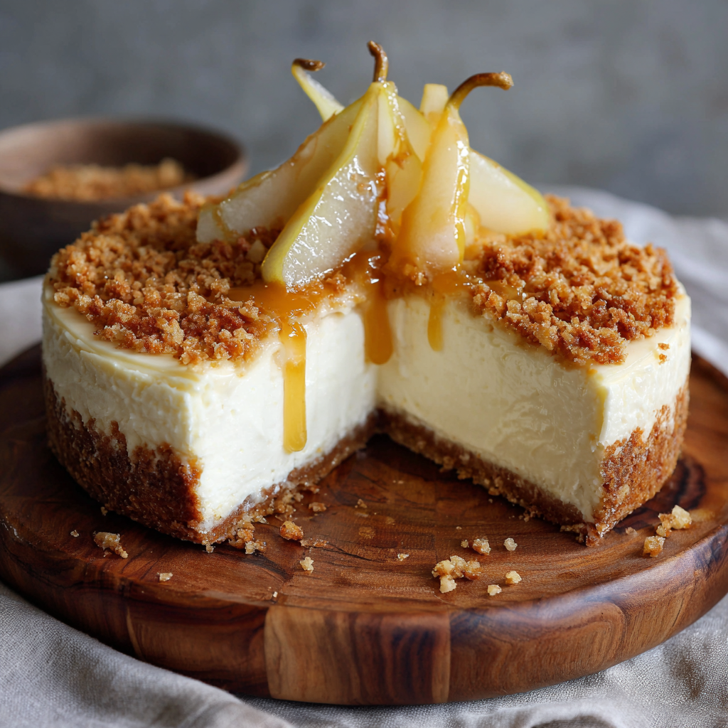 Ginger Pear Cheesecake Recipe​
