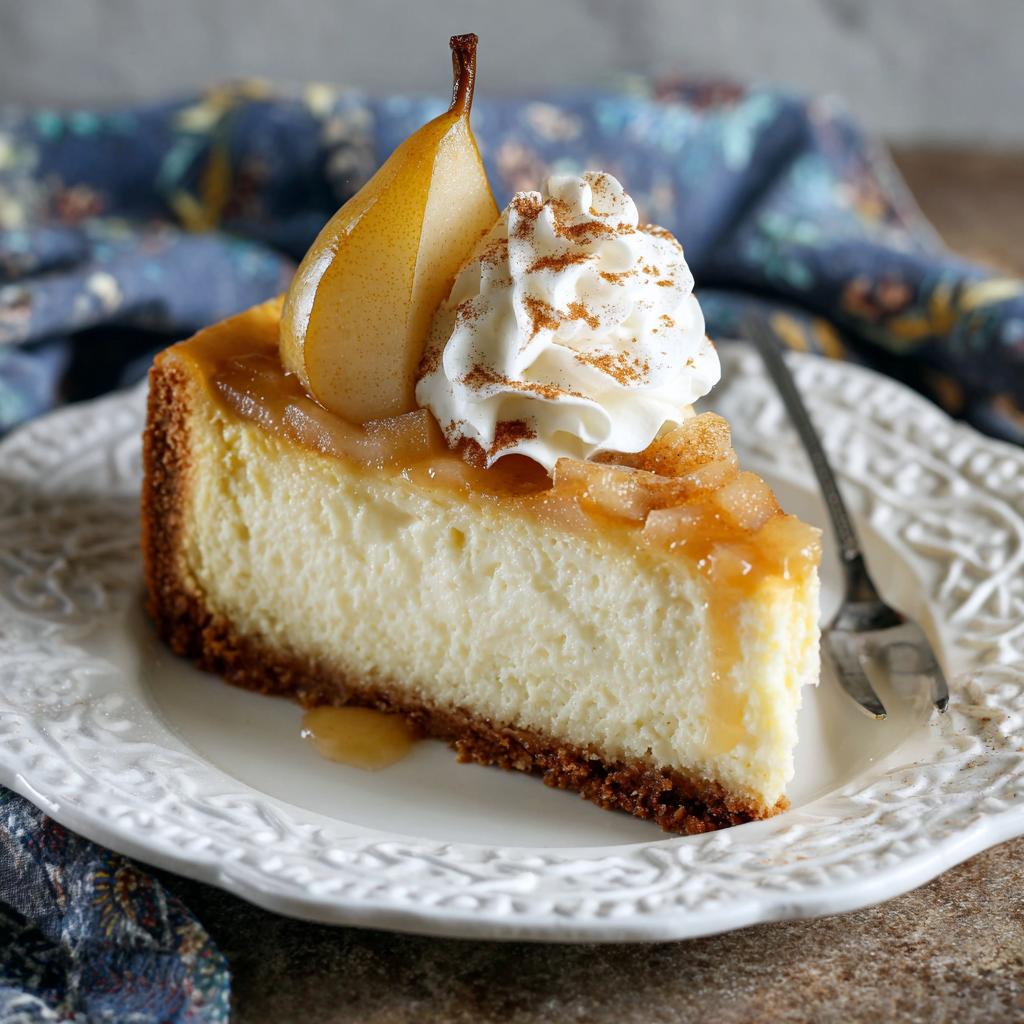 Ginger Pear Cheesecake Recipe​
