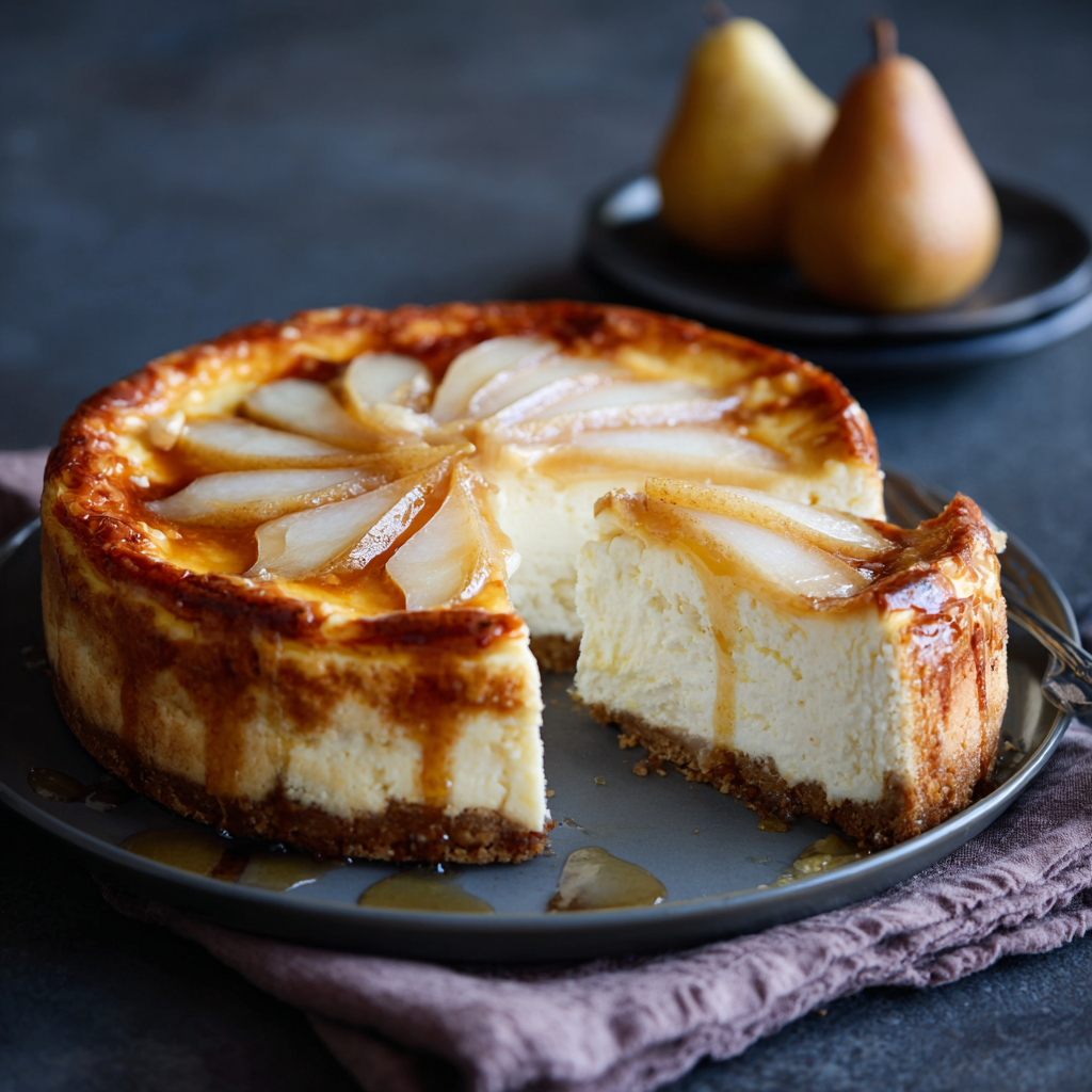 Ginger Pear Cheesecake Recipe​