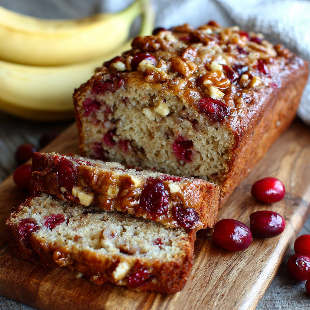 Cranberry Banana Nut Bread Recipe​