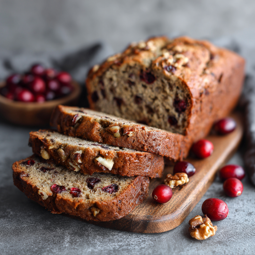 Cranberry Banana Nut Bread Recipe​