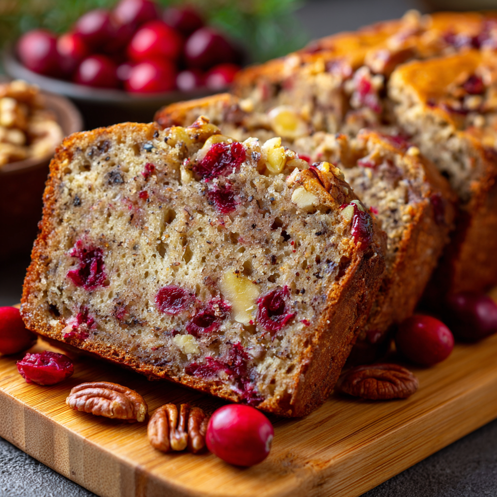 Cranberry Banana Nut Bread Recipe​