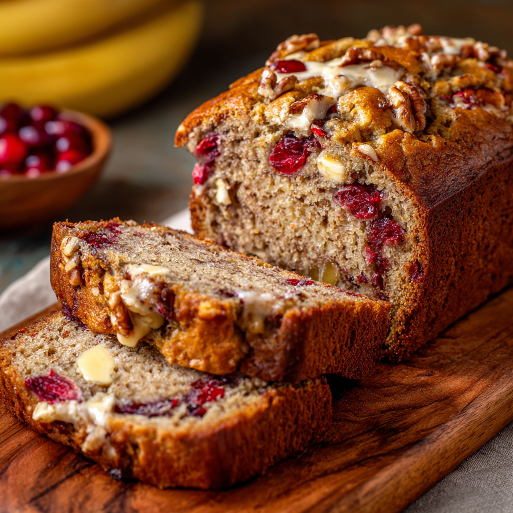 Cranberry Banana Nut Bread Recipe​