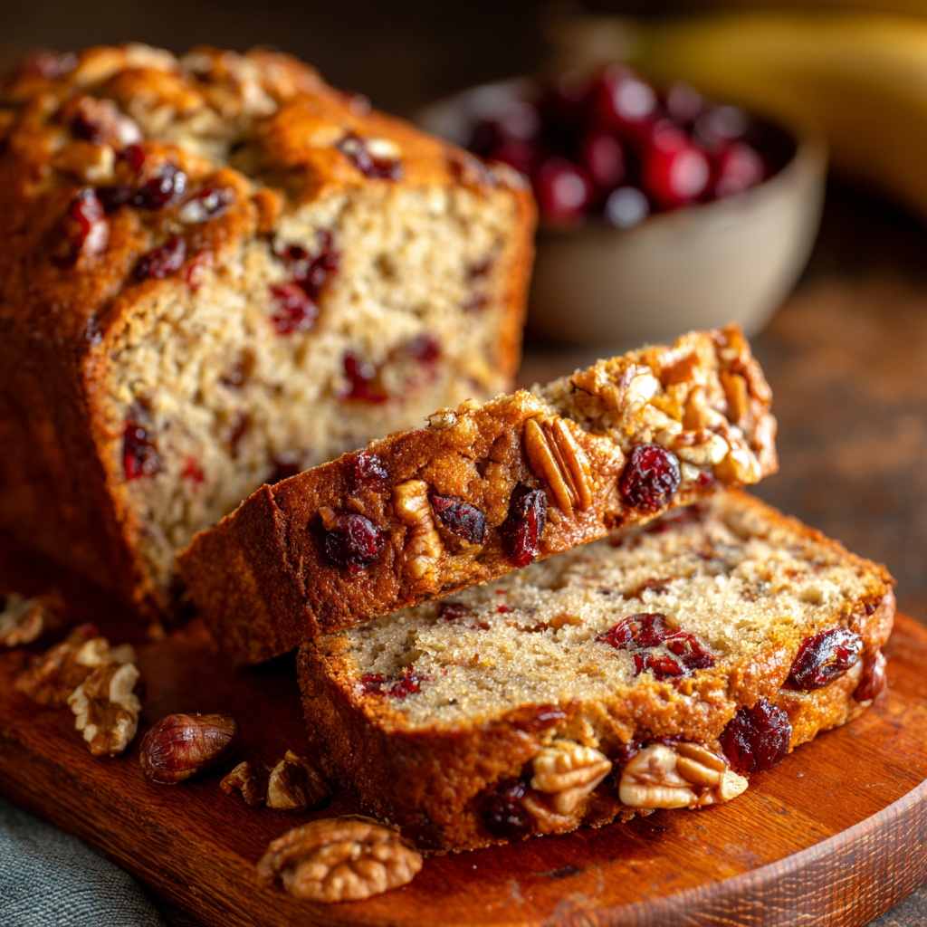 Cranberry Banana Nut Bread Recipe​