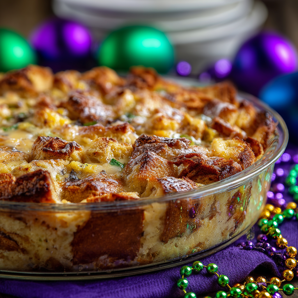 King Cake Bread Pudding Recipe