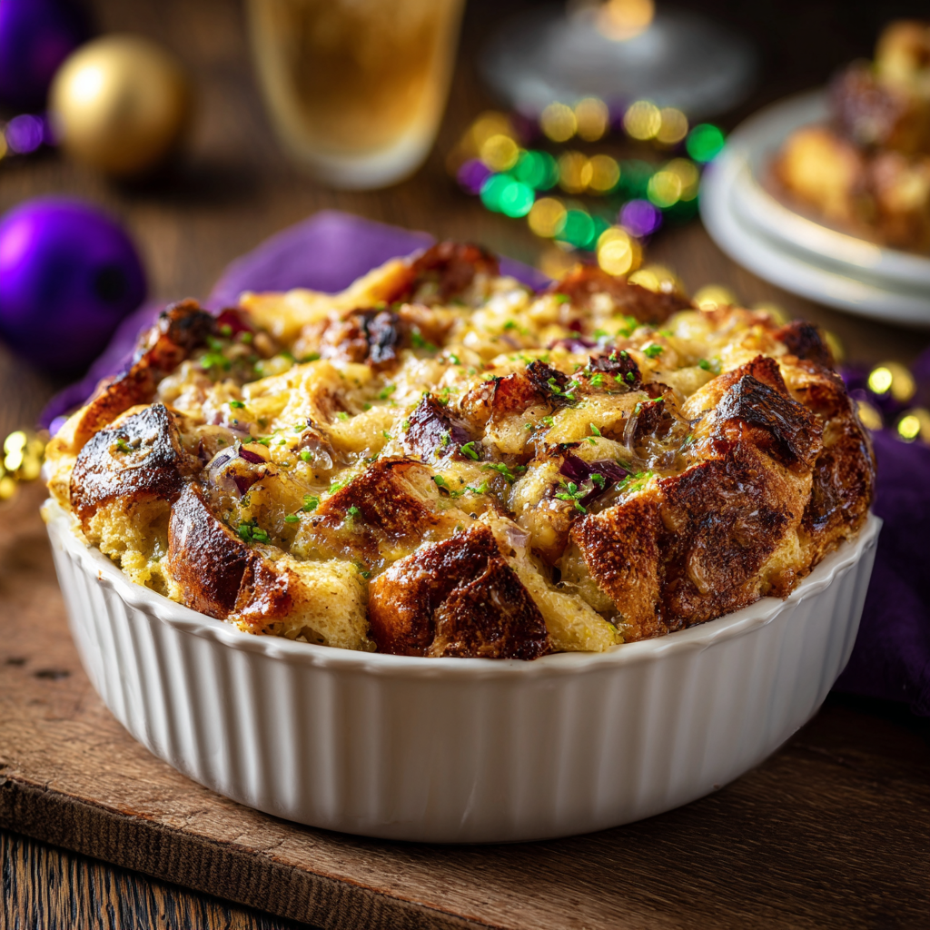 King Cake Bread Pudding Recipe
