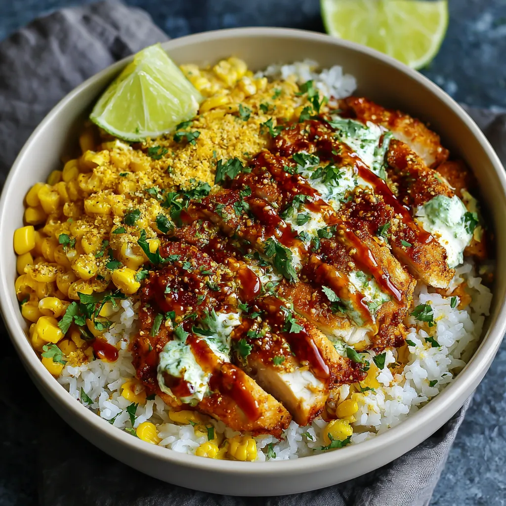 Street Corn Chicken Rice Bowls