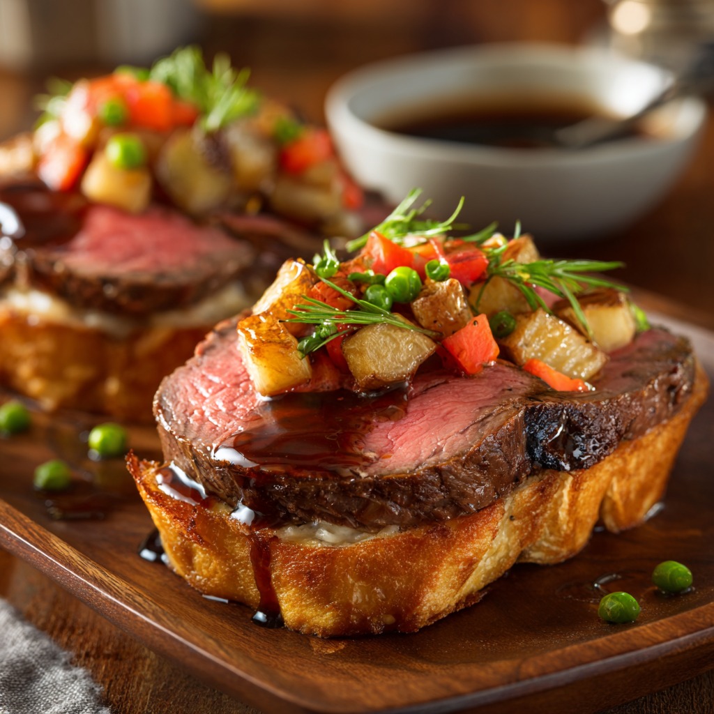 Open Faced Roast Beef Recipe