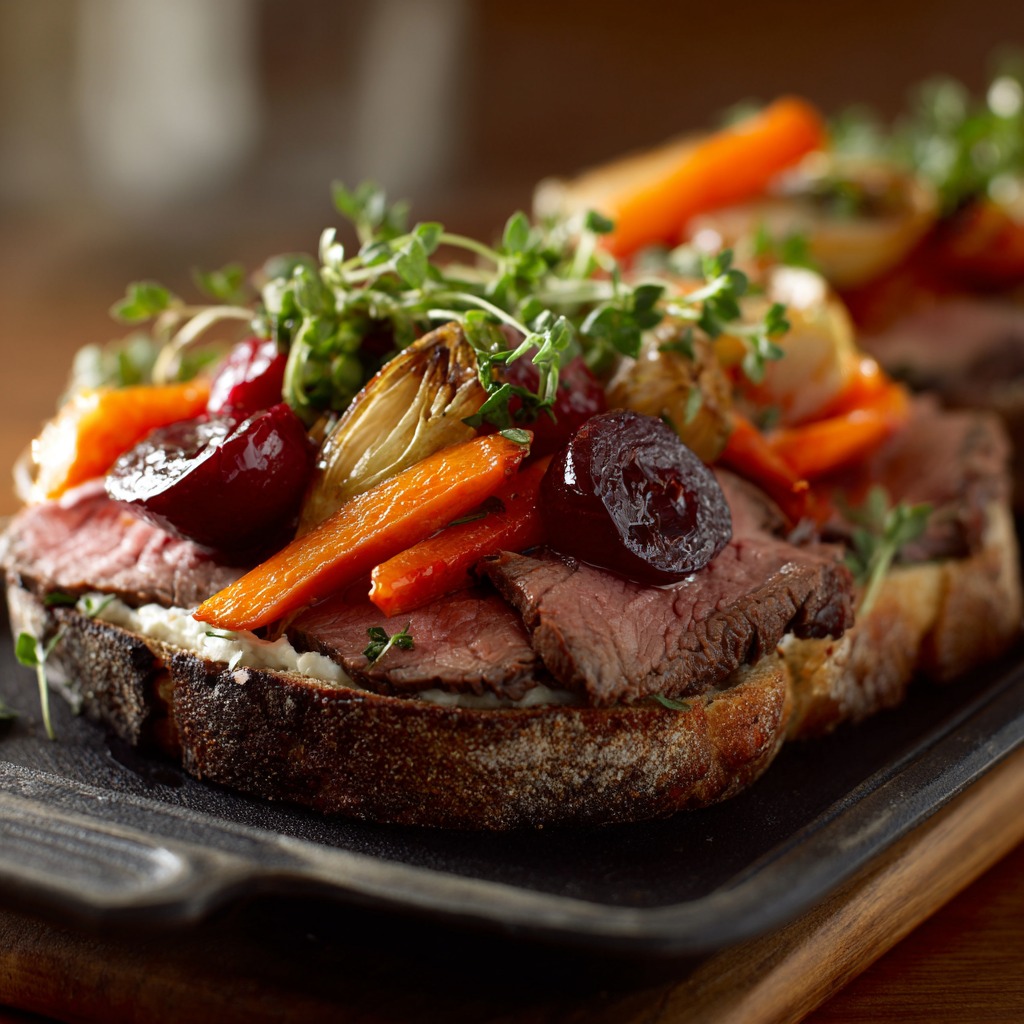 Open Faced Roast Beef Recipe