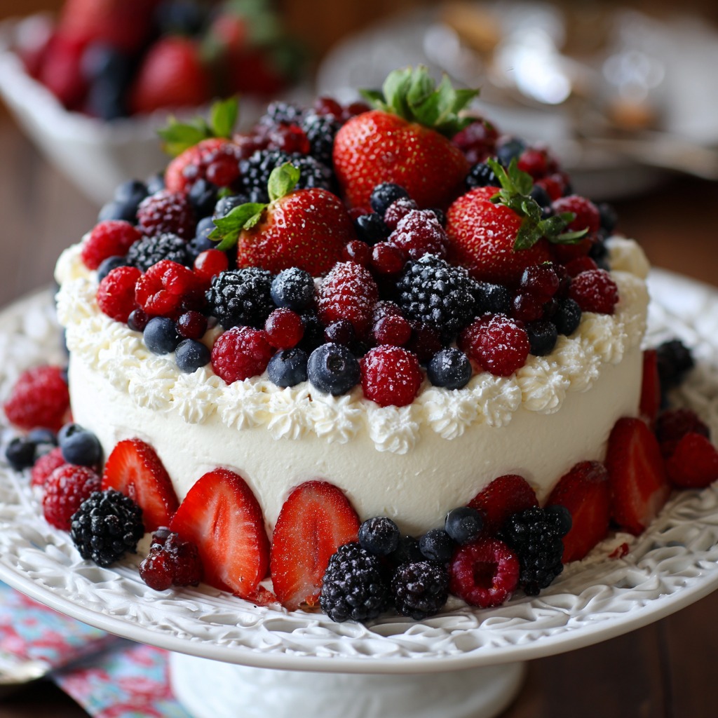 Sweet Lady Jane Triple Berry Cake Recipe​