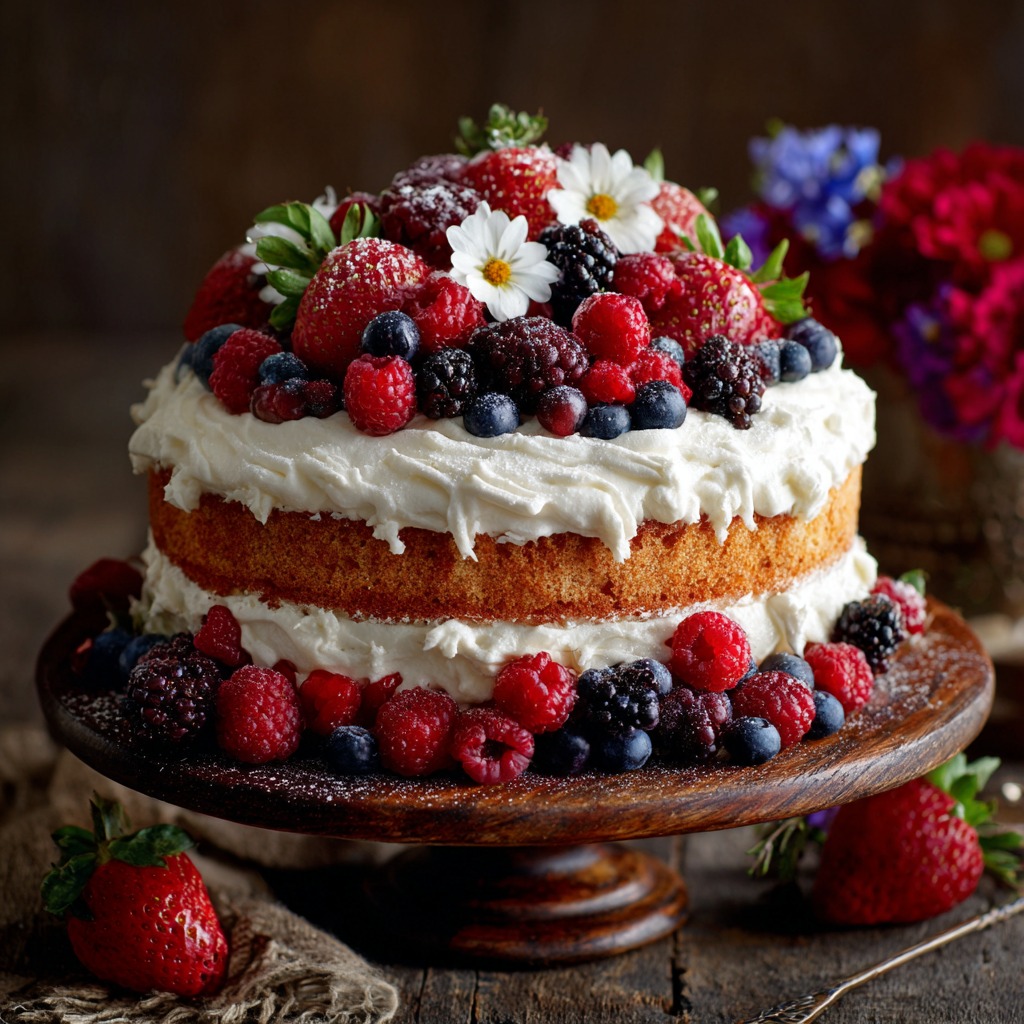 Sweet Lady Jane Triple Berry Cake Recipe​