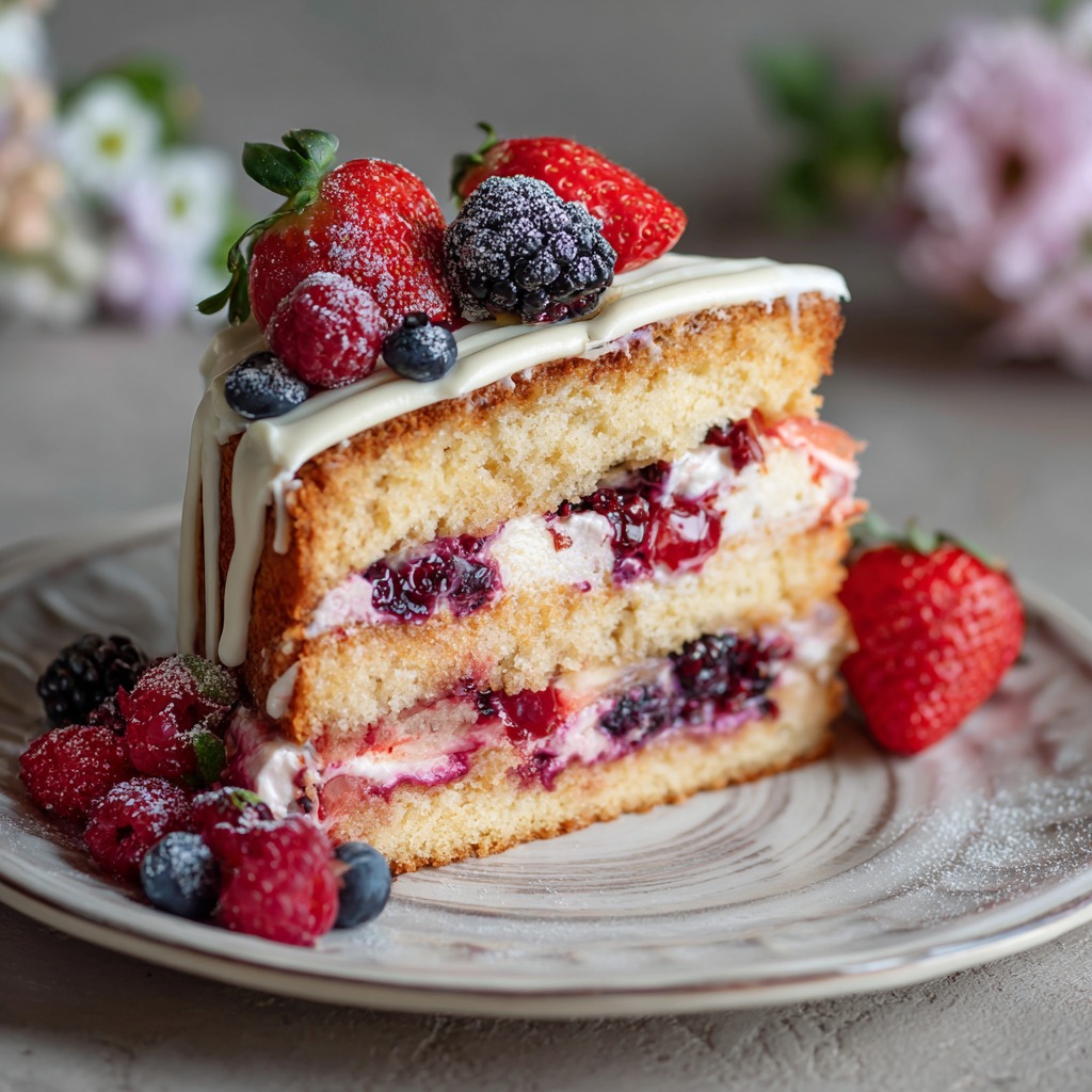 Sweet Lady Jane Triple Berry Cake Recipe​