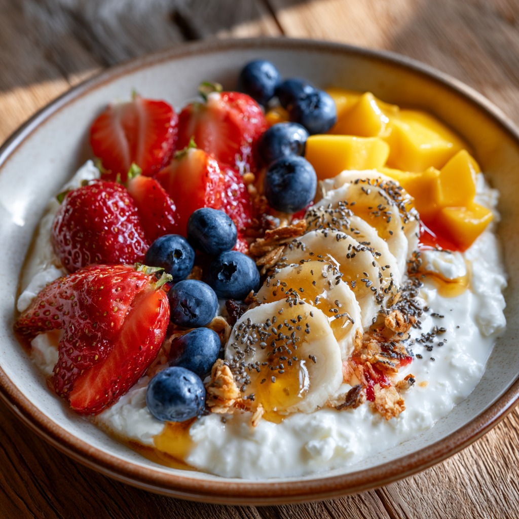 Cottage Cheese Fruit Bowl Recipe