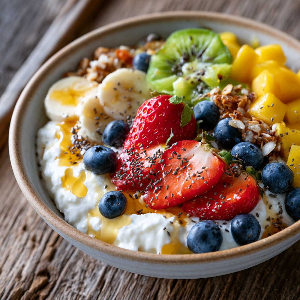 Cottage Cheese Fruit Bowl Recipe