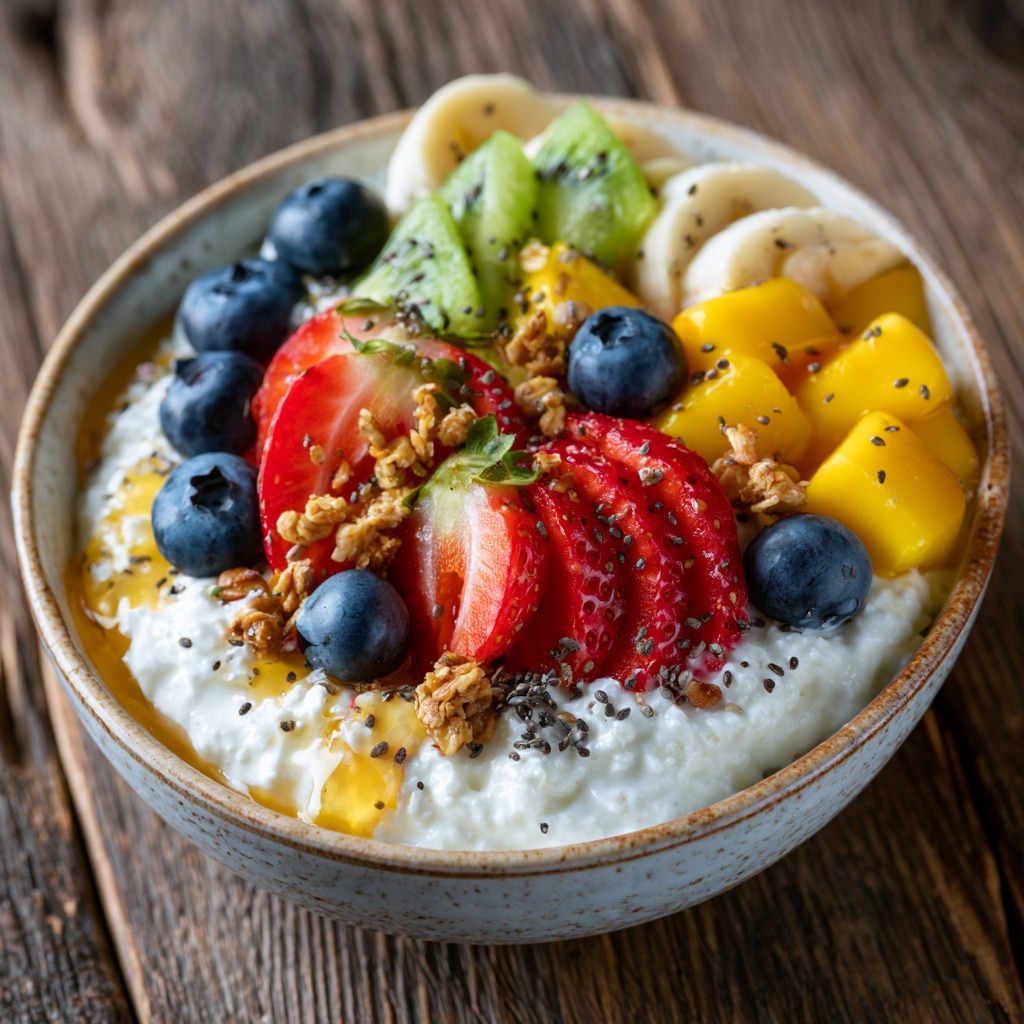 Cottage Cheese Fruit Bowl Recipe