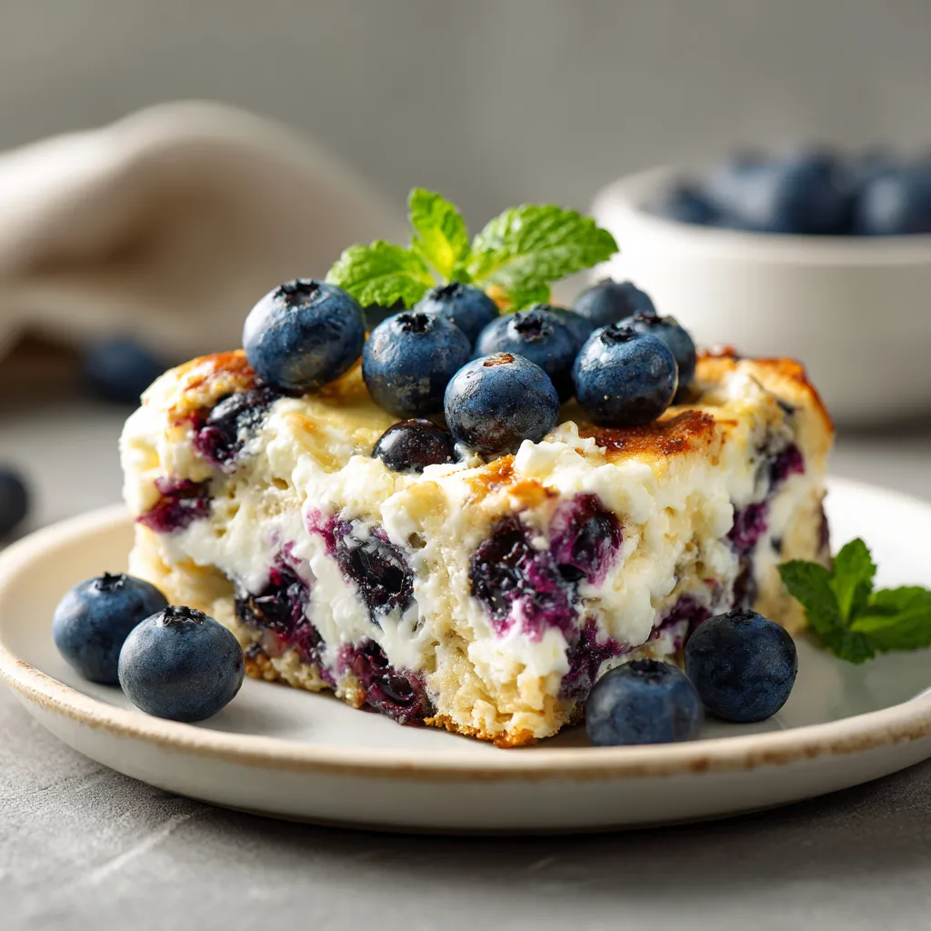 blueberry cottage cheese breakfast bake
