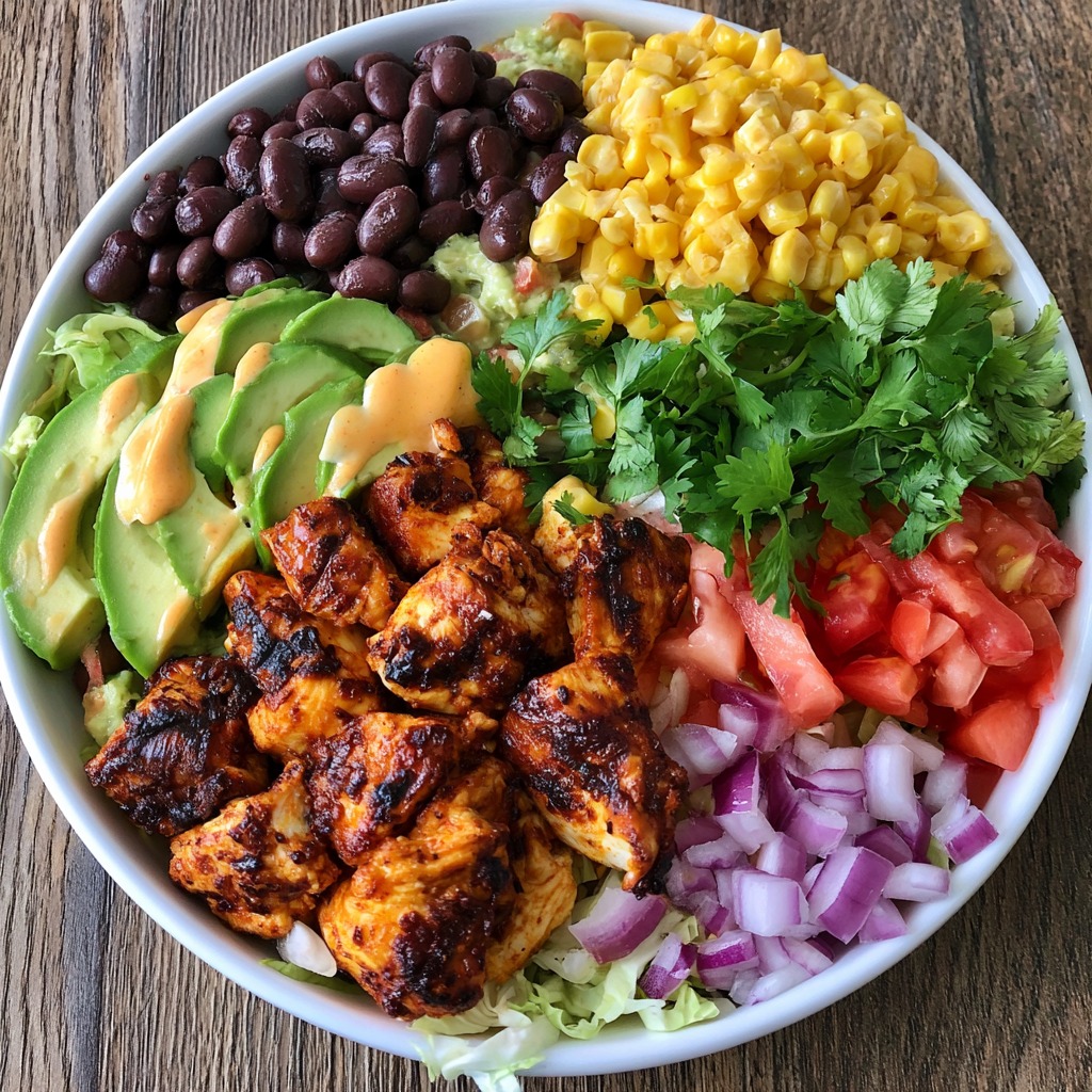 High Protein Chicken Burrito Bowl Recipe