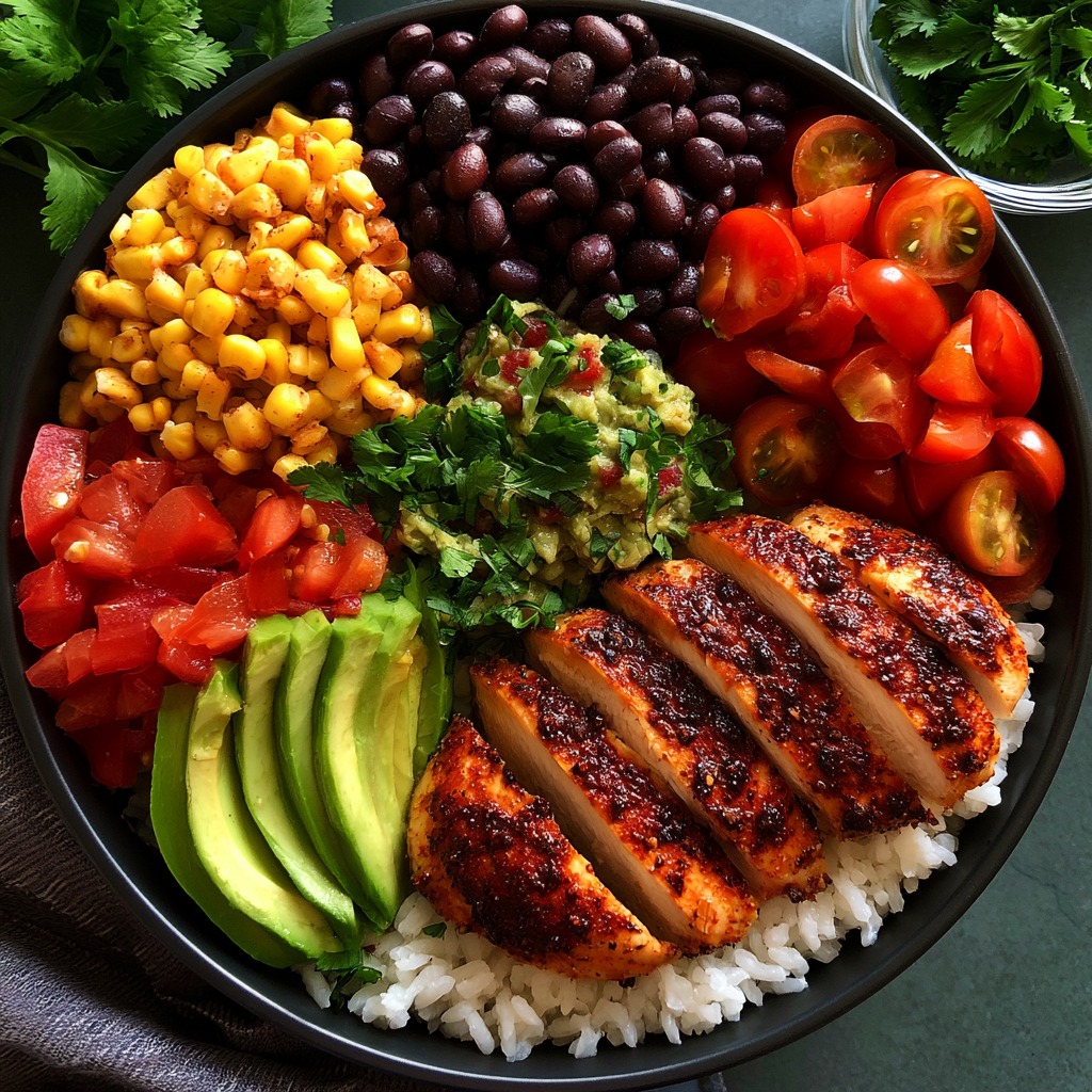 High Protein Chicken Burrito Bowl Recipe