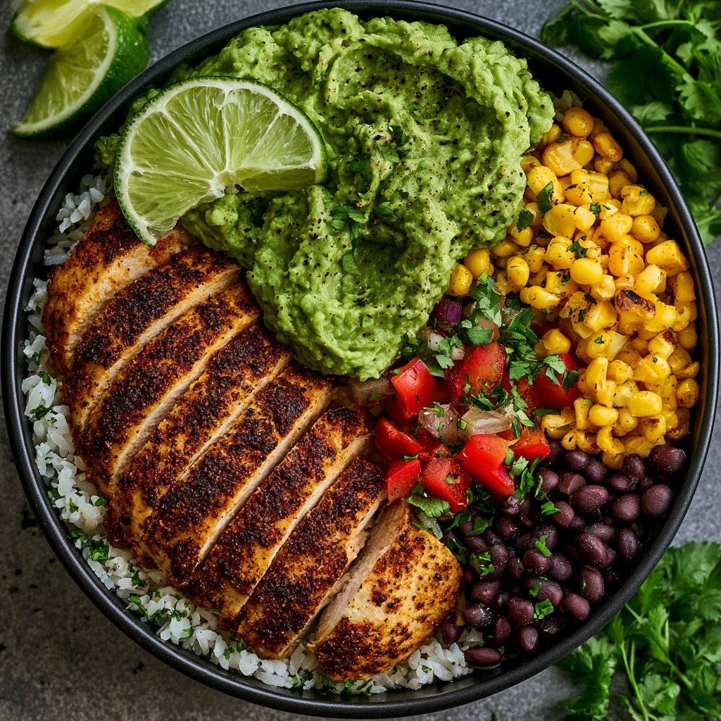 High Protein Chicken Burrito Bowl Recipe