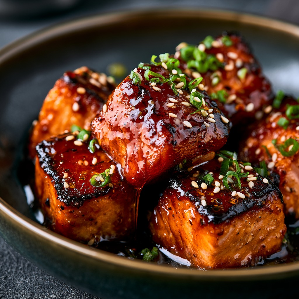 Hot Honey Salmon Bites Recipe