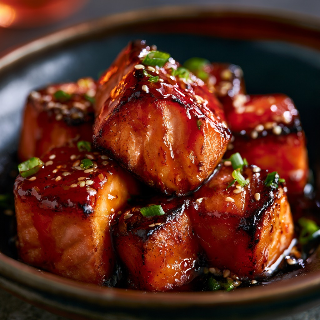 Hot Honey Salmon Bites Recipe