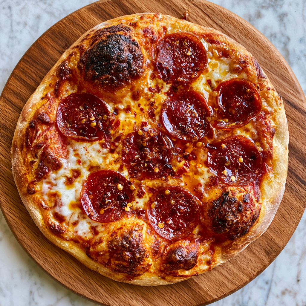 Hot Honey Pepperoni Pizza Recipe