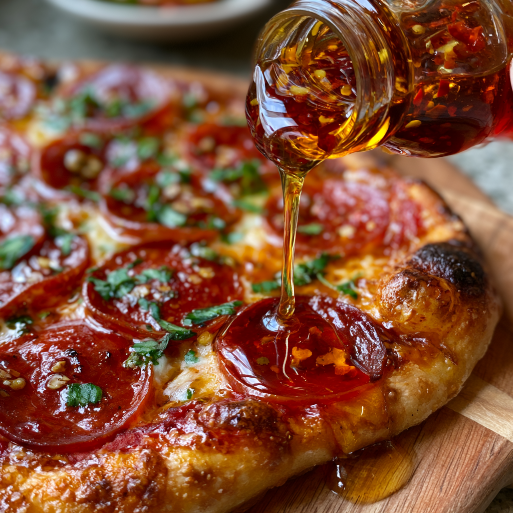 Hot Honey Pepperoni Pizza Recipe