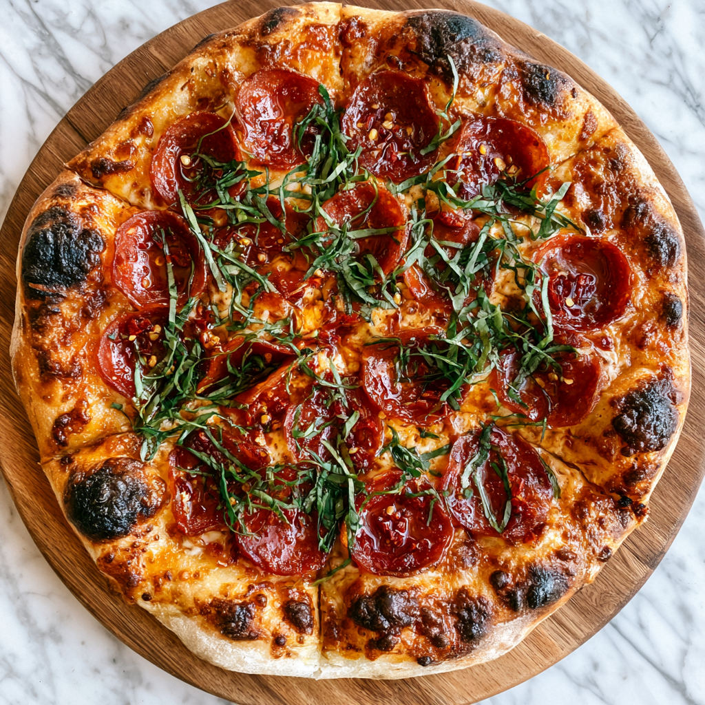 Hot Honey Pepperoni Pizza Recipe