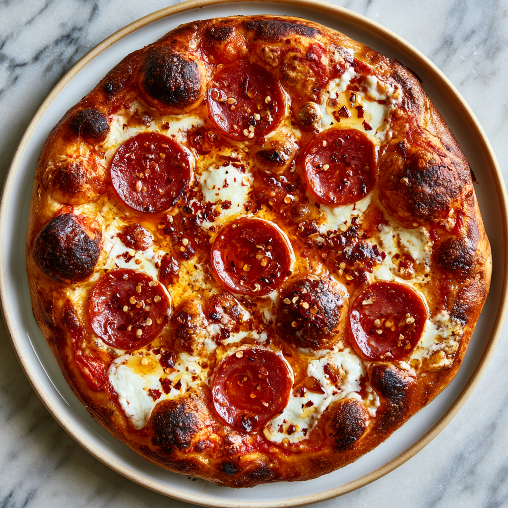 Hot Honey Pepperoni Pizza Recipe