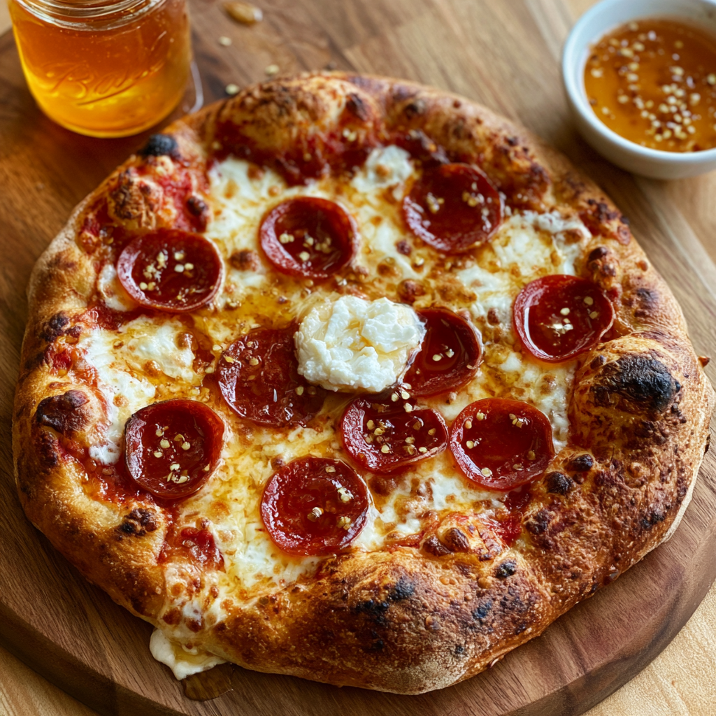 Hot Honey Pepperoni Pizza Recipe