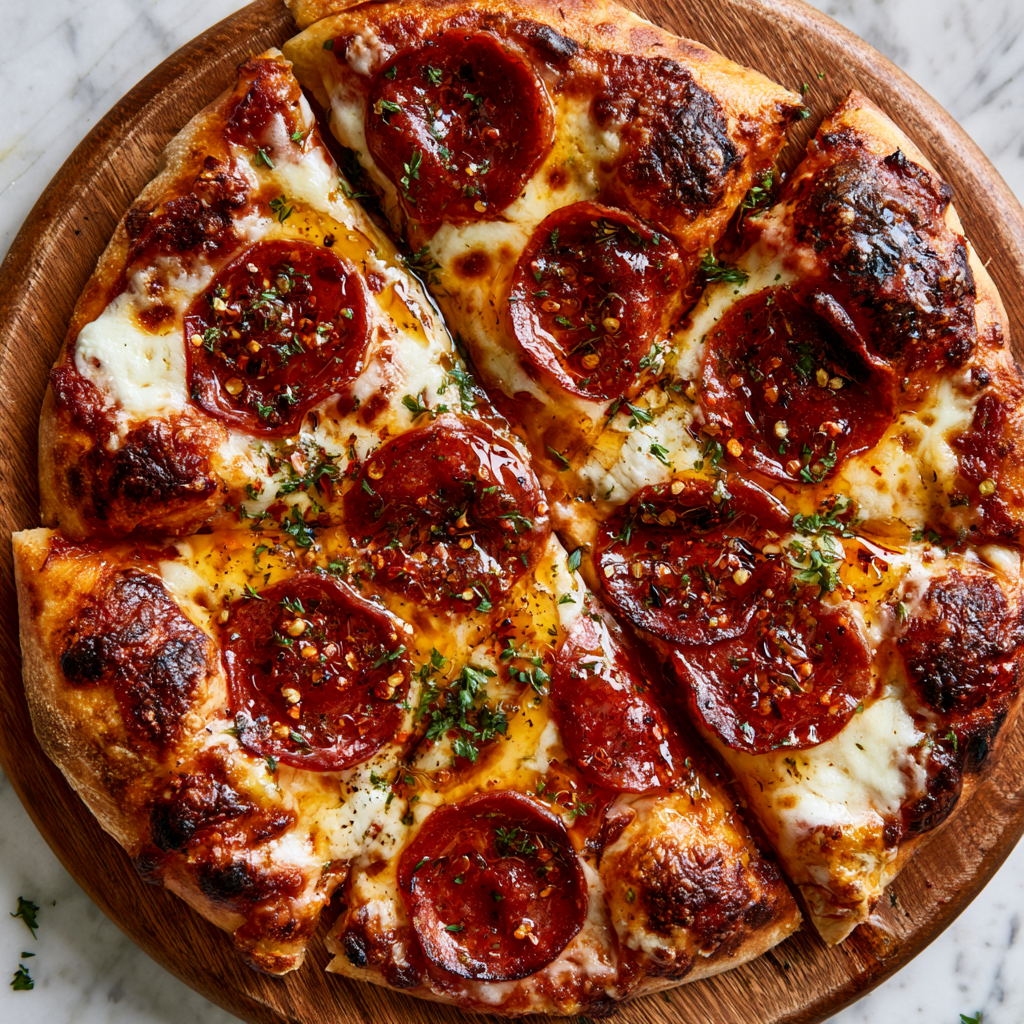Hot Honey Pepperoni Pizza Recipe