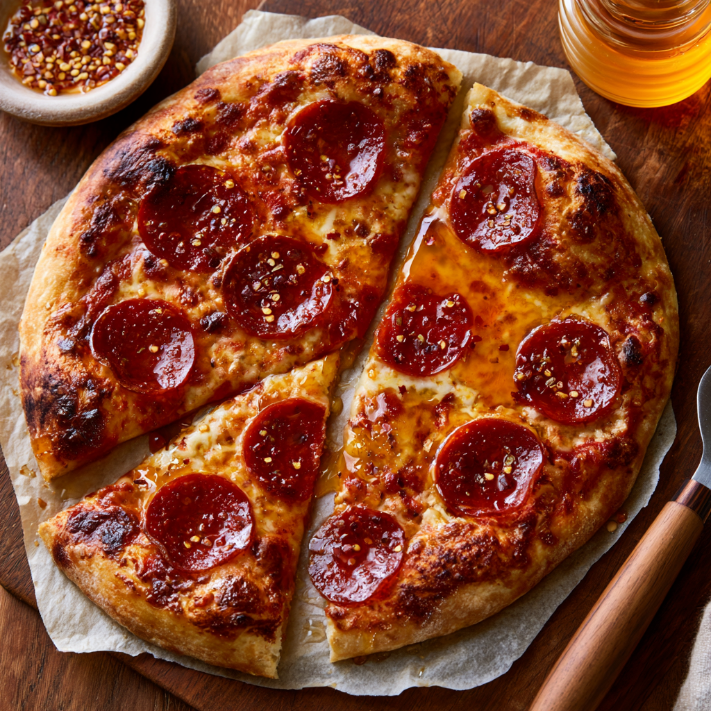 Hot Honey Pepperoni Pizza Recipe