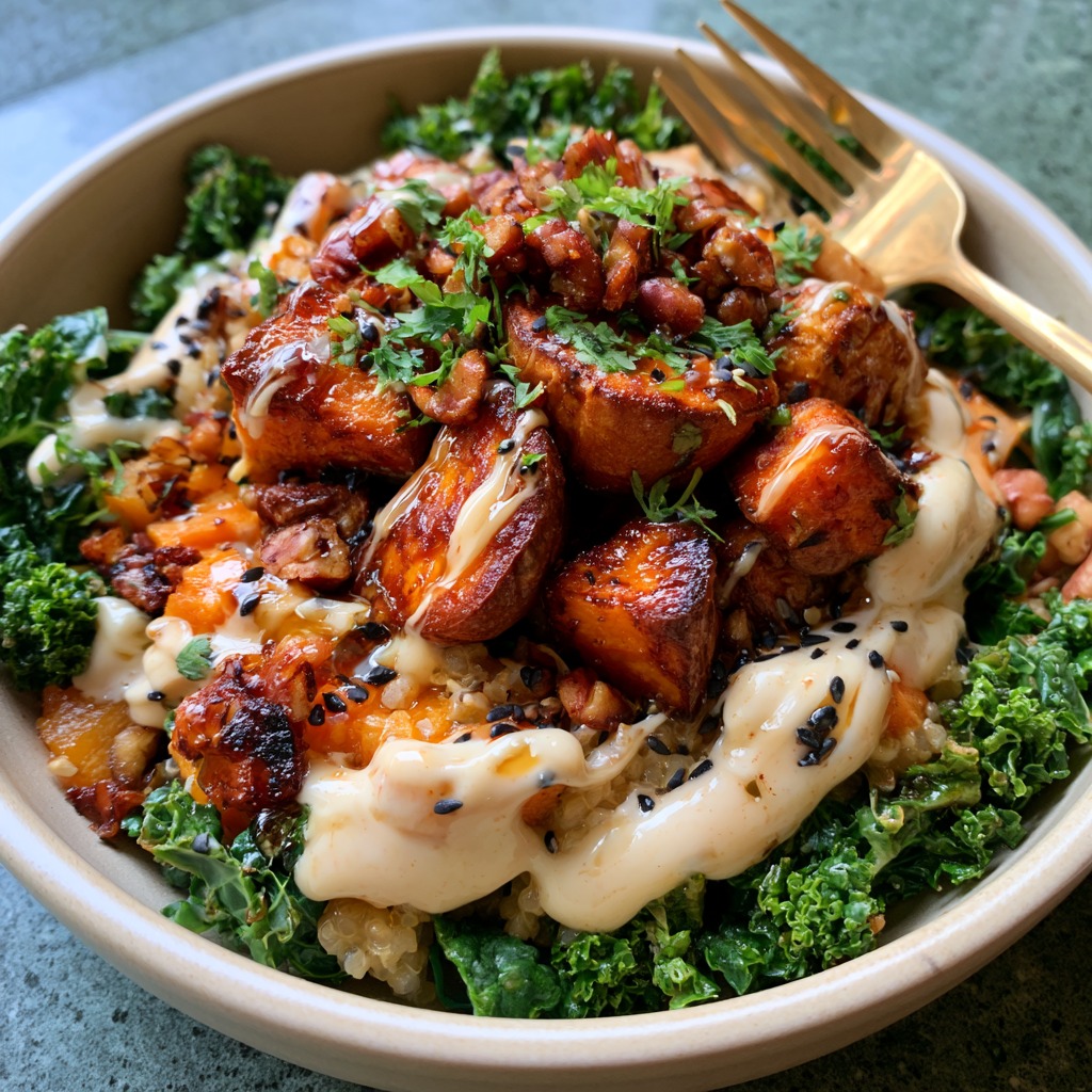 Hot Honey Sweet Potato Bowl Recipe