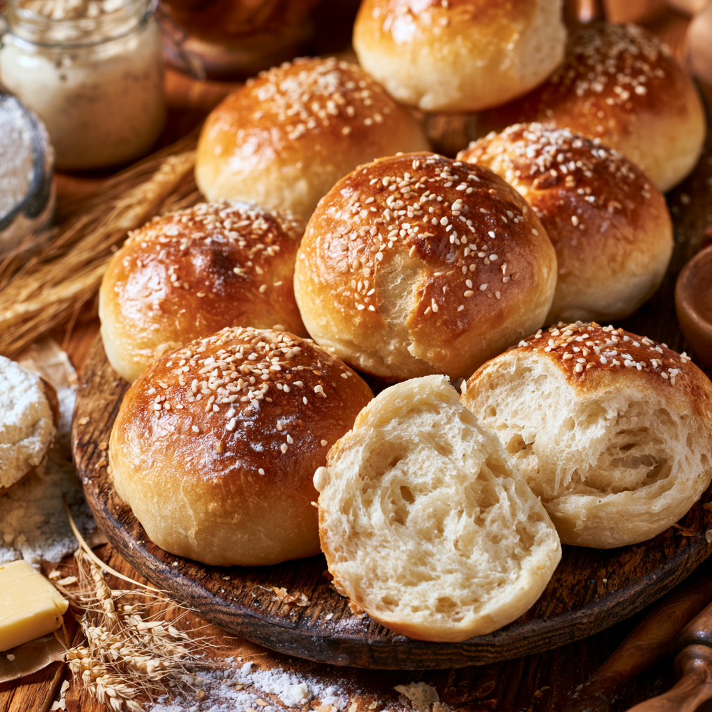 Sourdough Discard Buns no Yeast