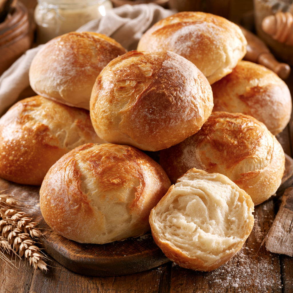 Crusty Sourdough Rolls