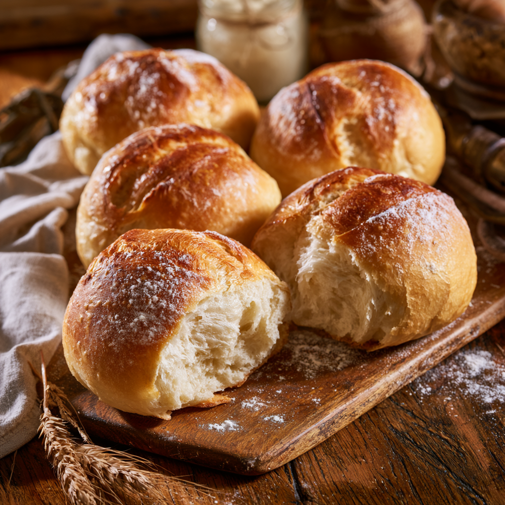 Crusty Sourdough Rolls