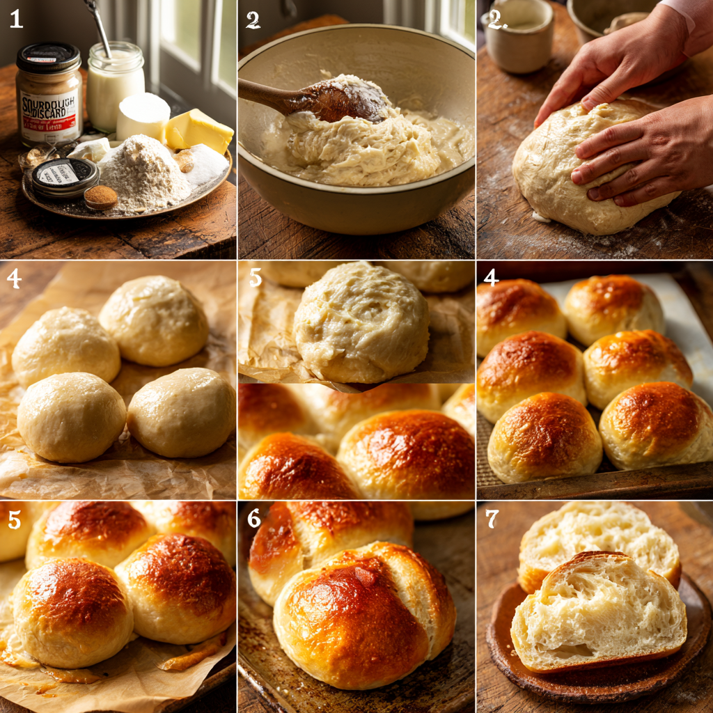 Sourdough Discard Buns no Yeast