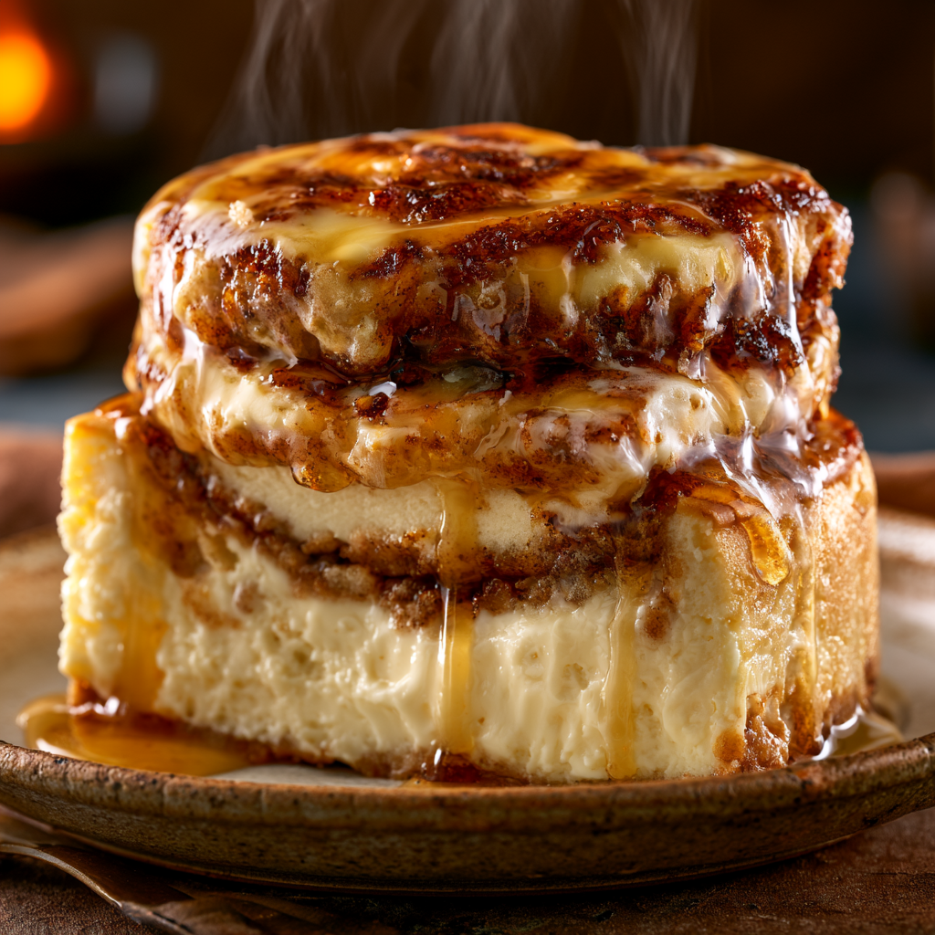 Honey Bun Cinnamon Roll Cheesecake​